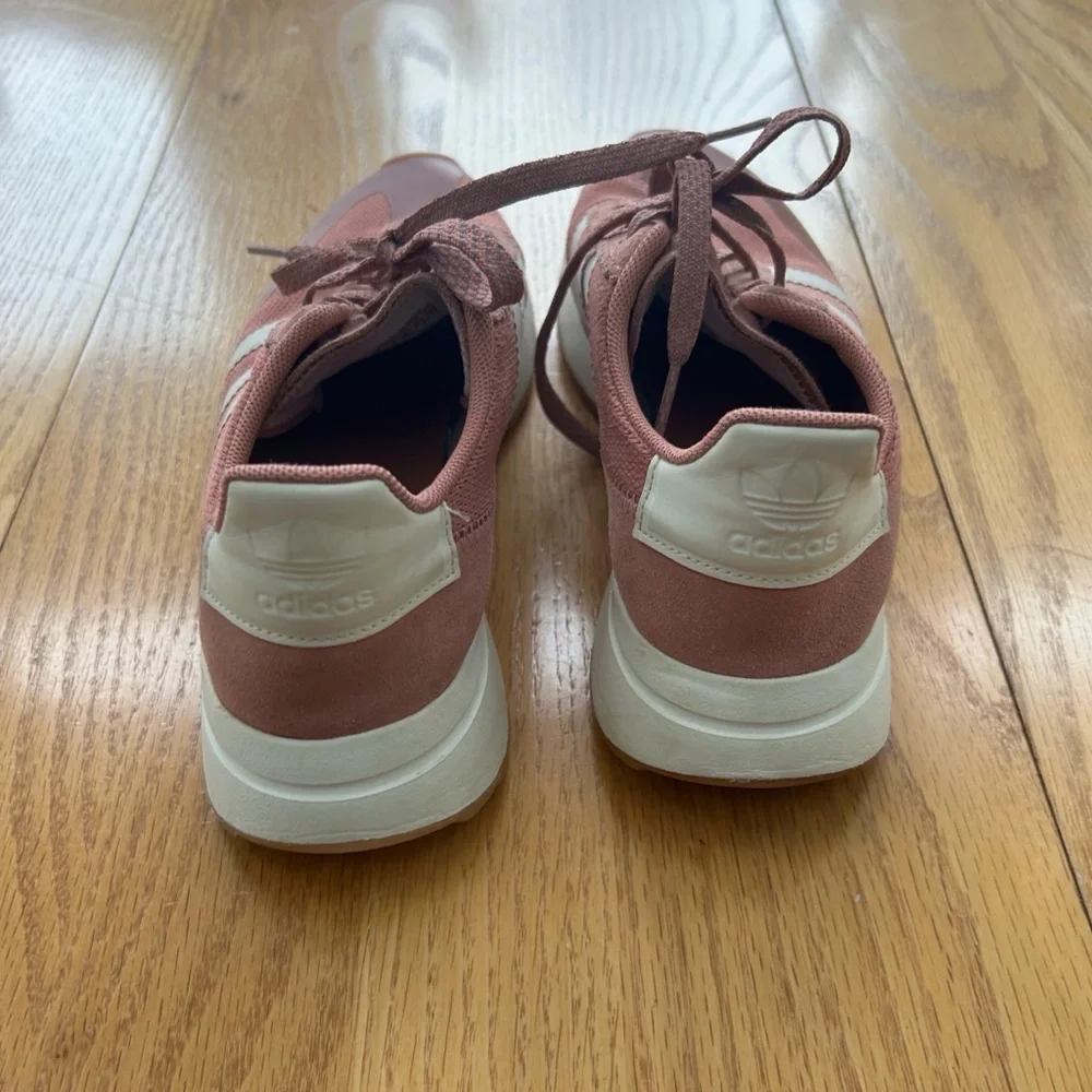 Adidas Originals FLB W Flashback Runners Raw Pink/White BY9301 Sz 8 1/2 Sneakers